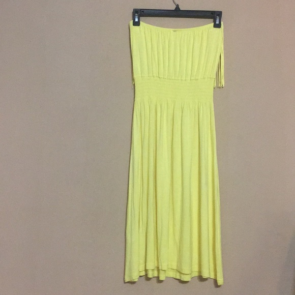 💛CRISTINA LOVE💛 YELLOW STRAPLESS DRESS - Picture 4 of 8